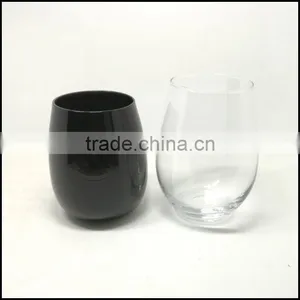 450-600ml Solid Black Egg Glass Candle Container thumbnail-5