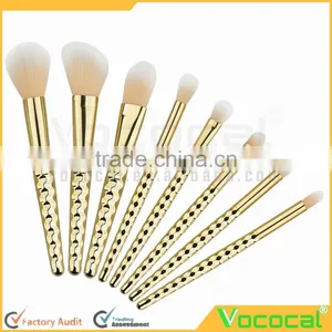 8 PCS Makeup Cosmetic Brush Kit Foundation Eyebrow Powder Blush Outline Nasal Blending Brush Set Gold thumbnail-1