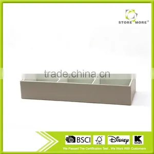 3 PU Compartment Drawer Box for Desk Organizer With Flocking Inside thumbnail-1