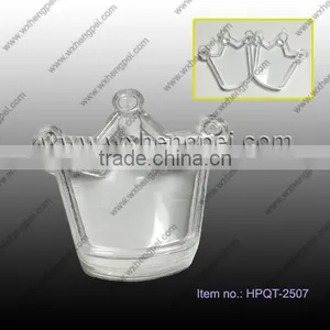 Cleverish Portable Cute Transparent Imperial Crown Plastic Storage Jewelry Wedding Box Kit thumbnail-1