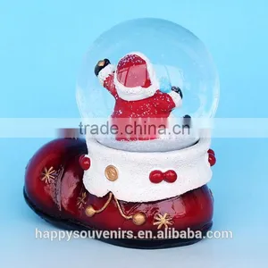 High Quality Resin Shoe Shape Chrismas Snow Globe For Wholesales thumbnail-3