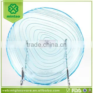 Multi Color Swung Glass Serving Plates In Party thumbnail-2