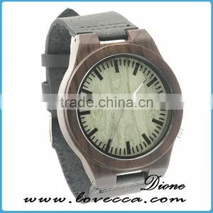New Arrival Waterproof Women Ladies Wood Watches Genuine Leather thumbnail-6
