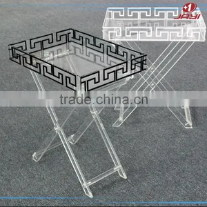 Best Selling Acrylic Folding Tray/ Lucite Acrylic Snack Tray thumbnail-1