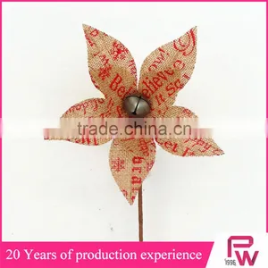 Bulk Buy Christmas Decorations Handmade Decorative Jute Flowers thumbnail-3