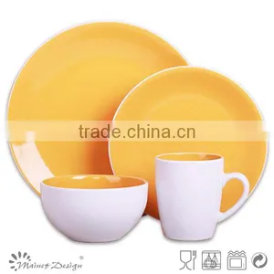 Food Safe Round Orange Tableware Set Ceramic thumbnail-1
