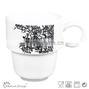 Elegant Design Color Glazed Stoneware Cheap Silk Printing Mug thumbnail-1