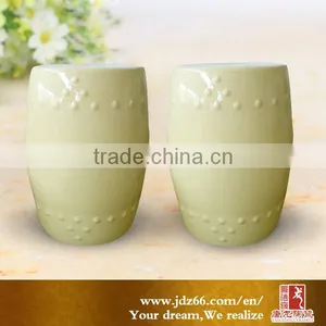Factory Direct Sale High Gloss Milk White Glazed Outdoor Modern Stool in China thumbnail-1