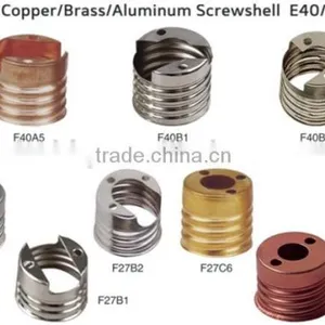 Copper/nickel-plated Copper/brass/aluminum Screwshell E40/e39/e27/e26 Lighting Lampholder Fitting thumbnail-1