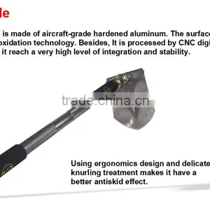 Outdoor Camping Spade Emergency Tool Shovel as Outdoor Trekking Pole Wading Staff thumbnail-6