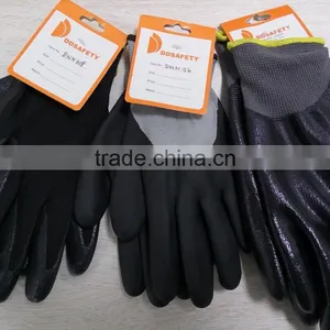 DDSAFETY Hot Sale Black Nylon And Spandex Nitrile Ultra Foam Glove thumbnail-3