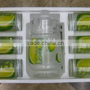 JK037 7pcs Glass Drinking Set With Deco thumbnail-4