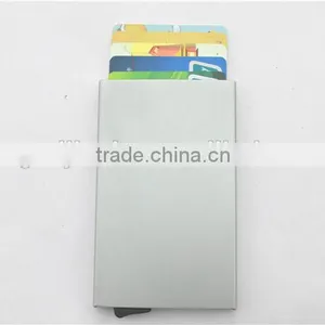 Credit Card Holder Rfid Blocking Aluminum Business Card Holder Automatic Pop-Up thumbnail-3