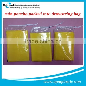 One Time Use Disposable Printed Plastic Rain Poncho thumbnail-6