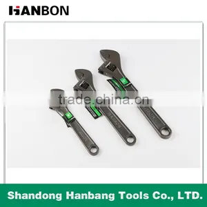 Black Nickel-plated Adjustable Wrench thumbnail-2