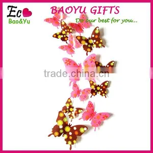 3D Blue And White Porcelain Series Butterflies Wall Stickers Home Living Room Decoration thumbnail-3