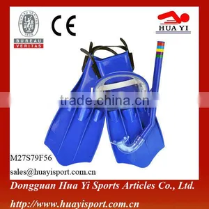 Silicone Diving Mask Snorkel Tube Set With Fins for Skin Diving Snorkeling Water Sports thumbnail-1
