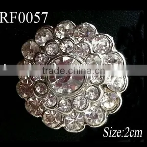 RF 0057 Wholesale 4/5" Garment Crystal Rhinestone Shank Button thumbnail-1