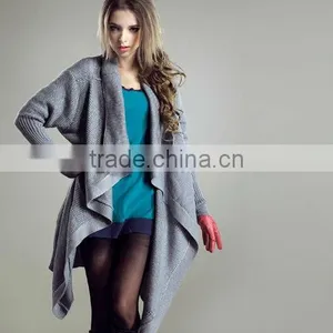 Ladies Fashion Solid Woolen Boyfriend Style Sweater Cardigan thumbnail-1