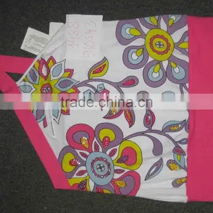 95%COTTON 5% SPANDEX YOUNG GIRLS FLOWER PRINTED ONE SOLDER TANK TOPS thumbnail-1