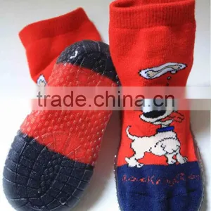 Infant Rubber Sole Baby Sock Shoes thumbnail-1