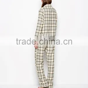 Plaid Cotton Set in Pajamas Women Photos thumbnail-2
