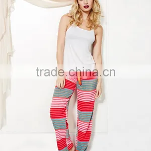 Women's Coloful Mixed Stripe Warm Pyjamas Pants thumbnail-1