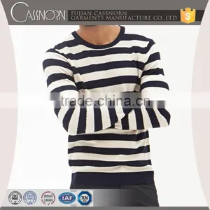Fashion Simple Style Striped Knitted T-topper Men Sweaters thumbnail-1