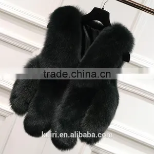Classical Pattern Bread Clothes Real Fox Fur Gilet Lady Fur Waistcoat thumbnail-5