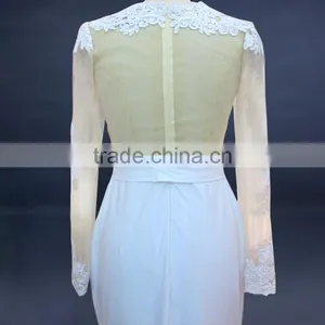 Latest Style High Quality Ball Gown Mermaid Lace Trumpet Long Sleeve Wedding Dress thumbnail-4