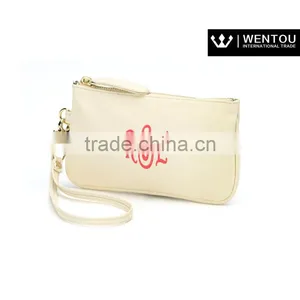 Preppy Style Monogrammed Small Zipper Bag Mini Smart Wristlet thumbnail-1