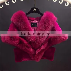 Cape Imitation Fox Fur Fur Scarf Shawl thumbnail-2