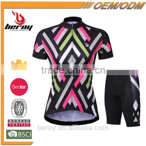 BEROY Customized Women's Cycling Tops and Shorts,China Breathable Bike Jersey Set thumbnail-1