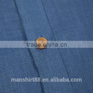 Denim Cotton Fabric Men Shirts Short Sleeve Shirts for Boys 2017 thumbnail-3