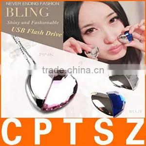 Crystal Heart-Shape Flash Memory Stick Pen Drive, Valentines Gift thumbnail-1