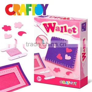 OEM Girl Craft Diy Kit Toy Create Your Sewing Felt Mini Wallet Cut Price thumbnail-1