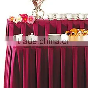 Box Pleats Table Skirting Party and Wedding Polyester Table Skirting thumbnail-1