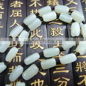 HEtian Jade Authentic Green Jade Seed Makings Handmade Necklace Jewels Jade Stone thumbnail-3