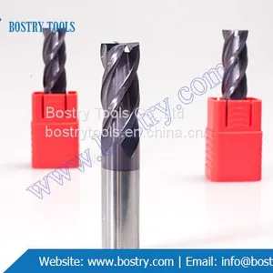 4 Flute Spiral Flat Solid Carbide End Mill for Metal Milling AlTiN Coating CNC Cutting Tools thumbnail-4