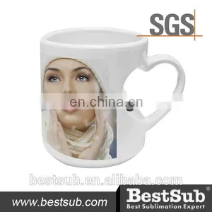 JS Coatings Sublimation Mugs Heart Shape Handled White Mug B11X thumbnail-1