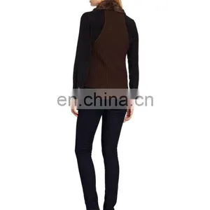 Women's Fur Vest Brown/quality Supplier+OEM+ODM thumbnail-2