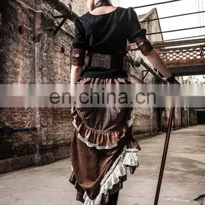 Steampunk Victorian Gothic Long Skirt thumbnail-6