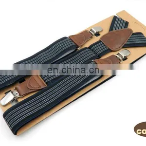 Fashion Brand 3 Clips Men's Suspenders Adult Striped Suspenders thumbnail-5