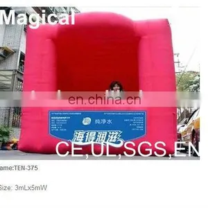 Red Cube Shape Inflatable Booth Bar for Advertisting thumbnail-1