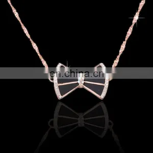 Promotional Wholesale Custom Crystal Souvenir Metal Rhinestone Necklace for Gift MCB-0009 thumbnail-1