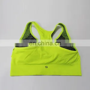 2017 China Wholesale Women Sexy Fashion Seamless Marled Racerback Custom Sports Bra thumbnail-4