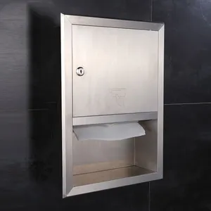 Auto Toilet Paper Dispenser Recessed Stainless Steel thumbnail-3