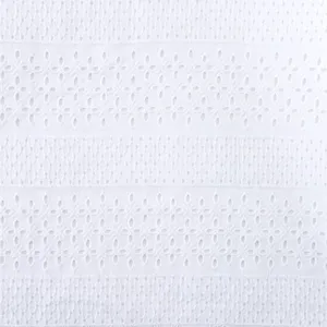 Embroidery for Dresses Embroidered White Cotton Dress Fabric Lace thumbnail-3