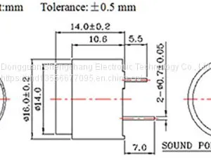 Electromagnetic Passive Buzzer Sc1614 thumbnail-2