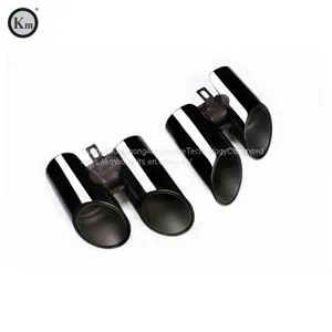 Km for Panamera GTS Style 971 2017-up Exhaust Tip Exhaust Pipes Muffler Tips Tail Pipe Black Titanium thumbnail-4